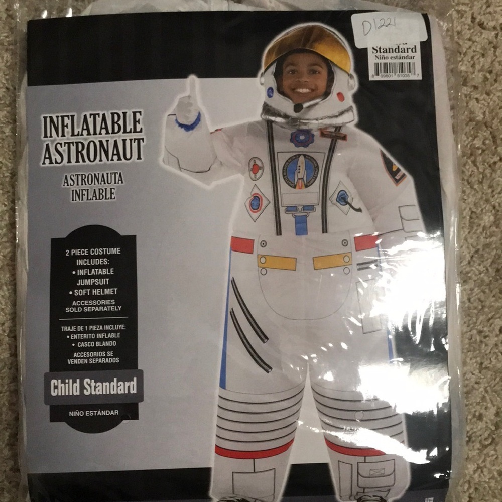 Inflatable Astronaut Costume Nasa Standard sz - Picture 3 of 4